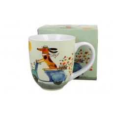 Hrnček Dog scooter 1l porcelán