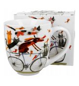 Hrnček Dog on bike 1l porcelán