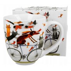 Hrnček Dog on bike 1l porcelán