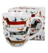 Hrnček Jazvečíky 1l porcelán