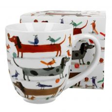 Hrnček Jazvečíky 1l porcelán