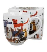 Hrnček Psíky na prechádzke 1l porcelán