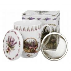 Hrnček byl. Kôš levandulí 0,35l porcelán