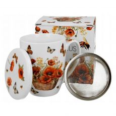 Hrnček byl. Kôš vlčích makov 0,35l porcelán