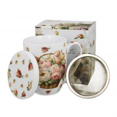 Hrnček byl. Kôš pivoniek 0,35l porcelán
